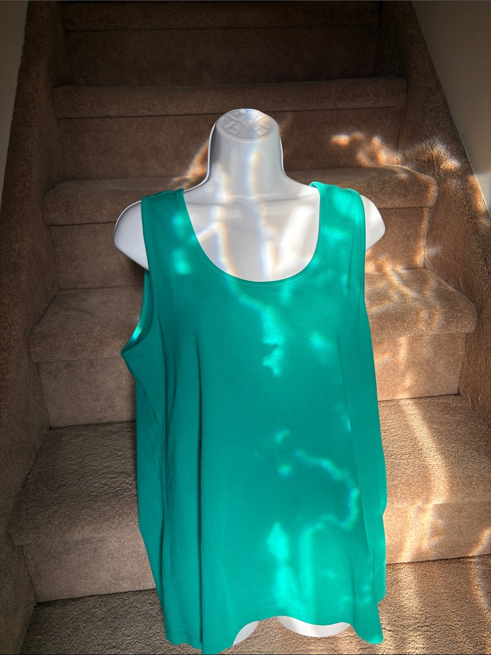Lands' End Women's Tank Top in Teal Green in Large
